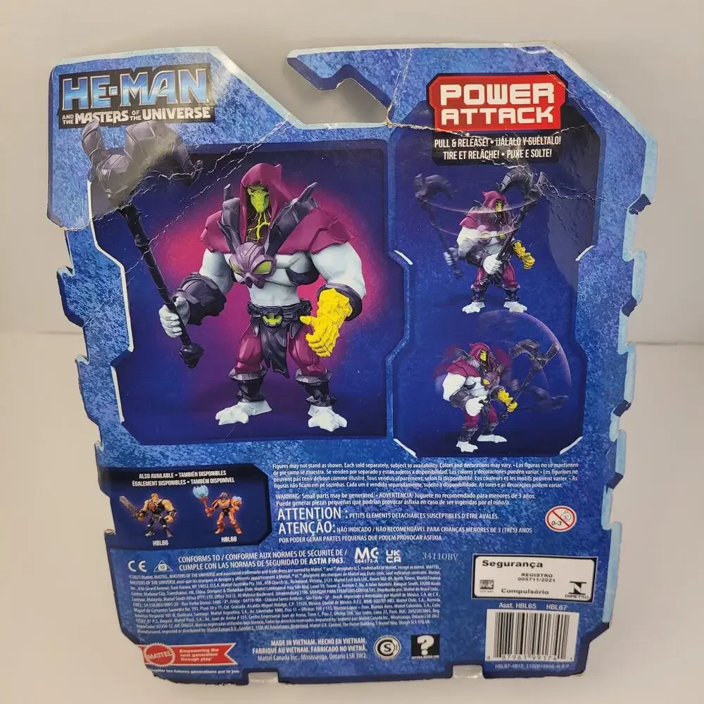 Mattel He-Man Masters Of The Universe Power Attack Skeleton Action Figure NWT